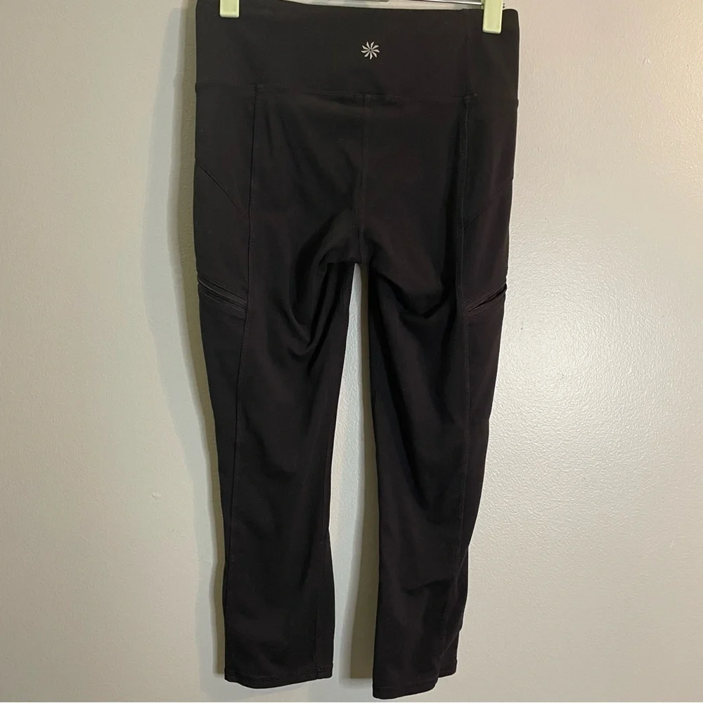 Athleta Metro Drifter Tight Leggings Black Zipper Pockets Womens XS - Picture 4 of 11